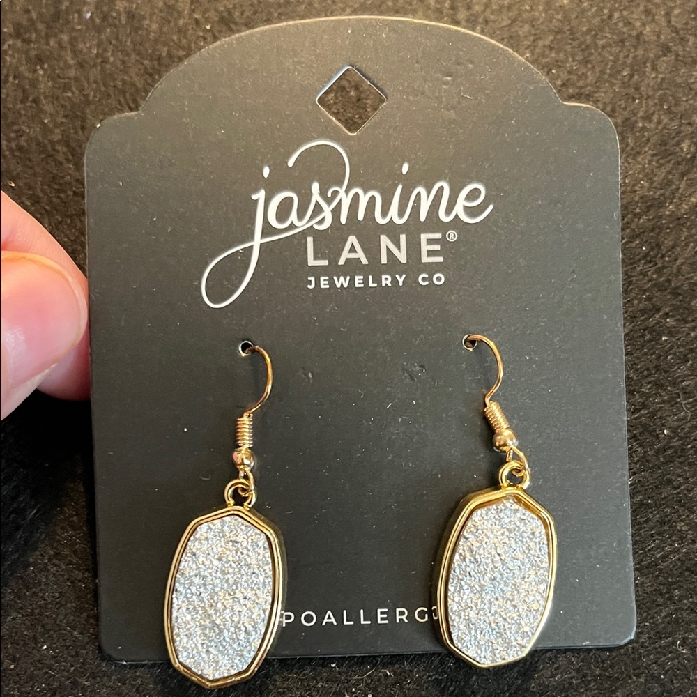 Jasmine Lane Gold and Silver Textured Earrings